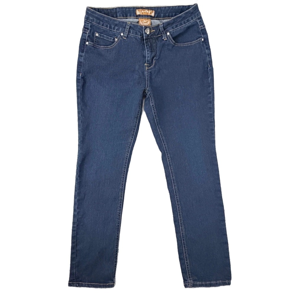 Jeans Colony Dark Blue Denim Stretch Jeans Womens Size 12P Spandex Cotton Casual